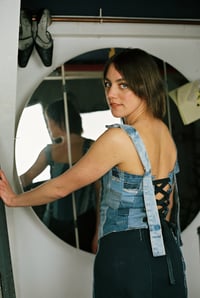 Image 5 of Upcycled Denim Corset
