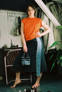 Image 1 of Upcycled Denim Skirt