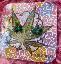 Image 2 of Canna leaf earrings