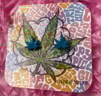 Image 3 of Canna leaf earrings