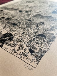 Image 3 of HALLS OF VALHOL A3 SCREENPRINT