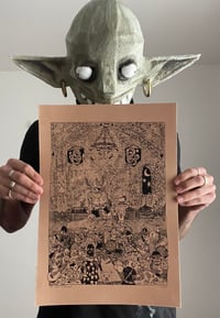 Image 1 of HALLS OF VALHOL A3 SCREENPRINT