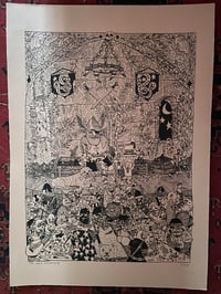 Image 2 of HALLS OF VALHOL A3 SCREENPRINT