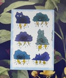 Image 2 of Sticker sheet stormy cat clouds A6