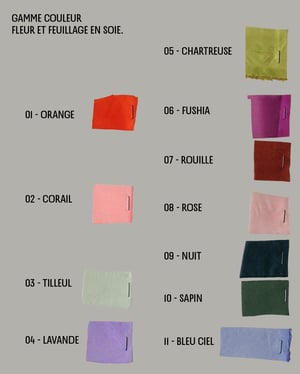 Feuillage - 11 couleurs disponibles