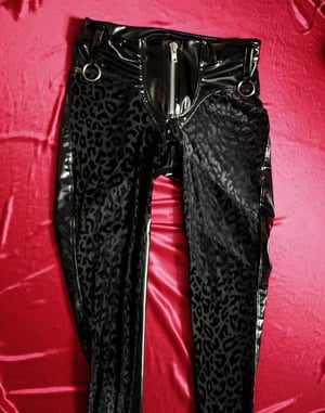 Image of SAMPLE SALE - Wildcat Heavy Zipper pants in black PVC (Size S)