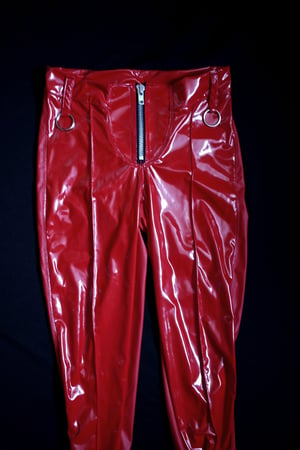 Image of SAMPLE SALE  - Caligula Heavy Zipper pants in red PVC (Size S)