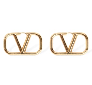 Image of NEW DROP ðŸŒ» Auth Valentino Garavani VLogo Pin-back Earrings