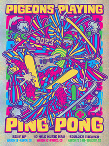 Image of Pigeons Playing Ping Pong 2023 - Sparkle Foil