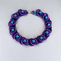 Mixed Berry Ocean Waves Chainmaille Bracelet
