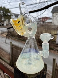 Image 2 of 7.5" Heavy Glass Bong Smoking Hookah, Percolate Bongs Glass Water Pipe