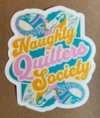 Naughty Quilter Sticker - 4inch