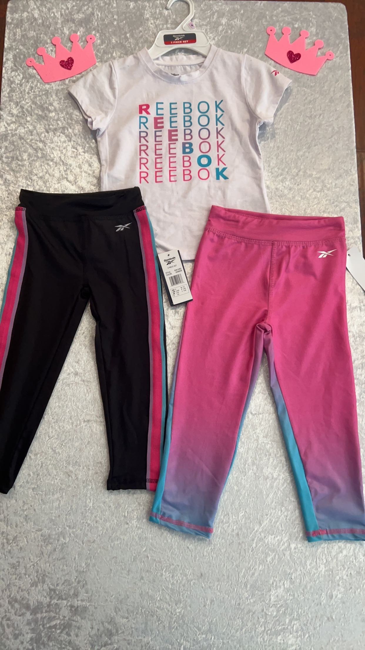 Image of Reebok 3 piece set/pink