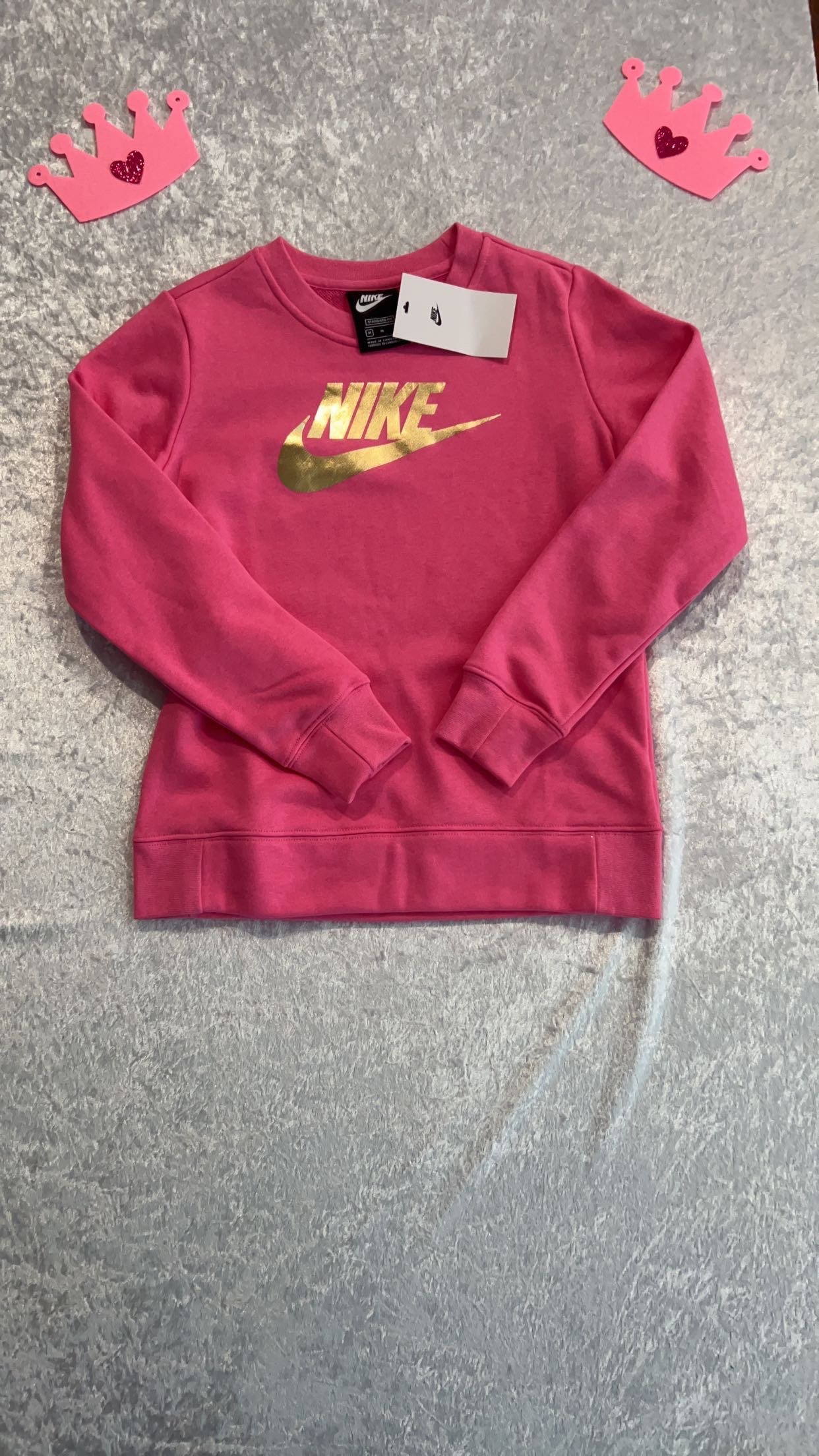 Image of Pink and Gold Nike Sweatshirt 