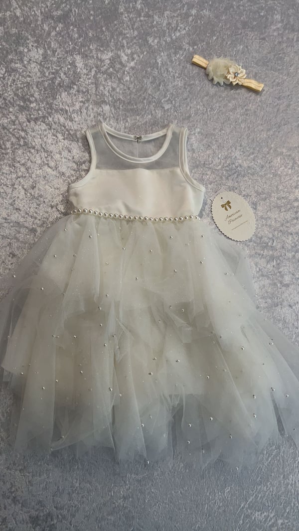 Image of American Princess white pearl dress