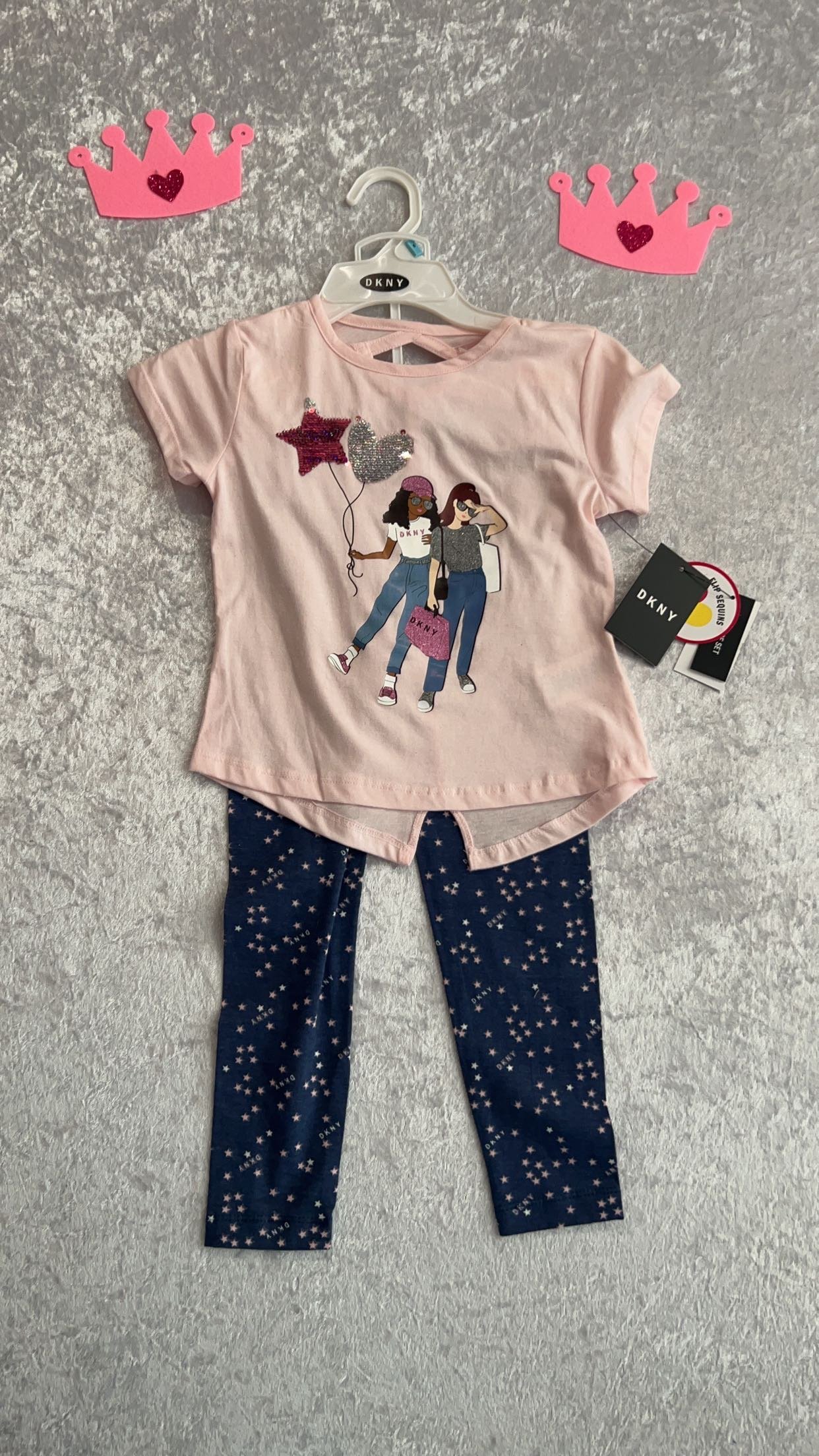 Image of DKNY 2 piece set/ sparkle balloons