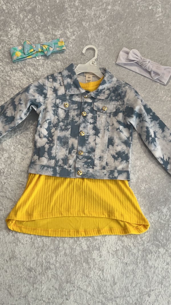 Image of One Step Up 2 piece Yellow/jean