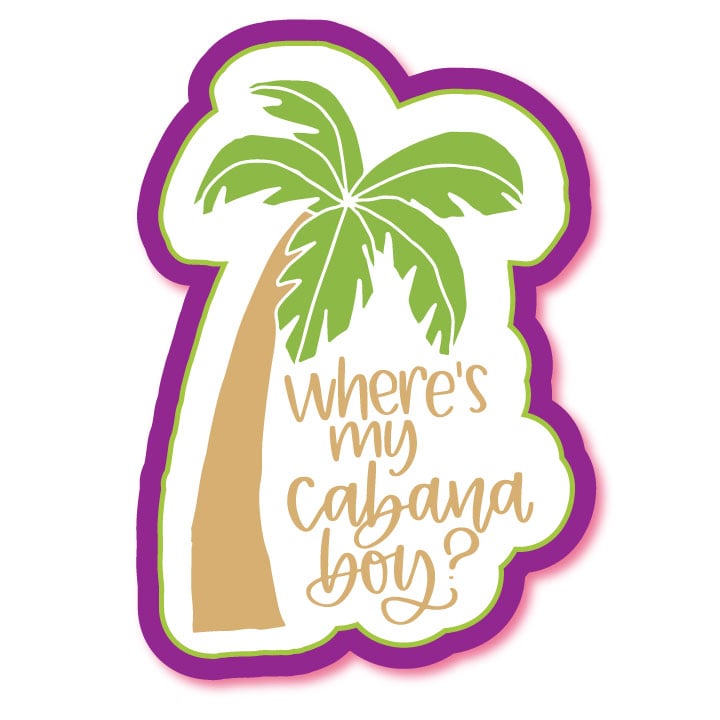 Image of Cabana Boy Palm Tree Sticker