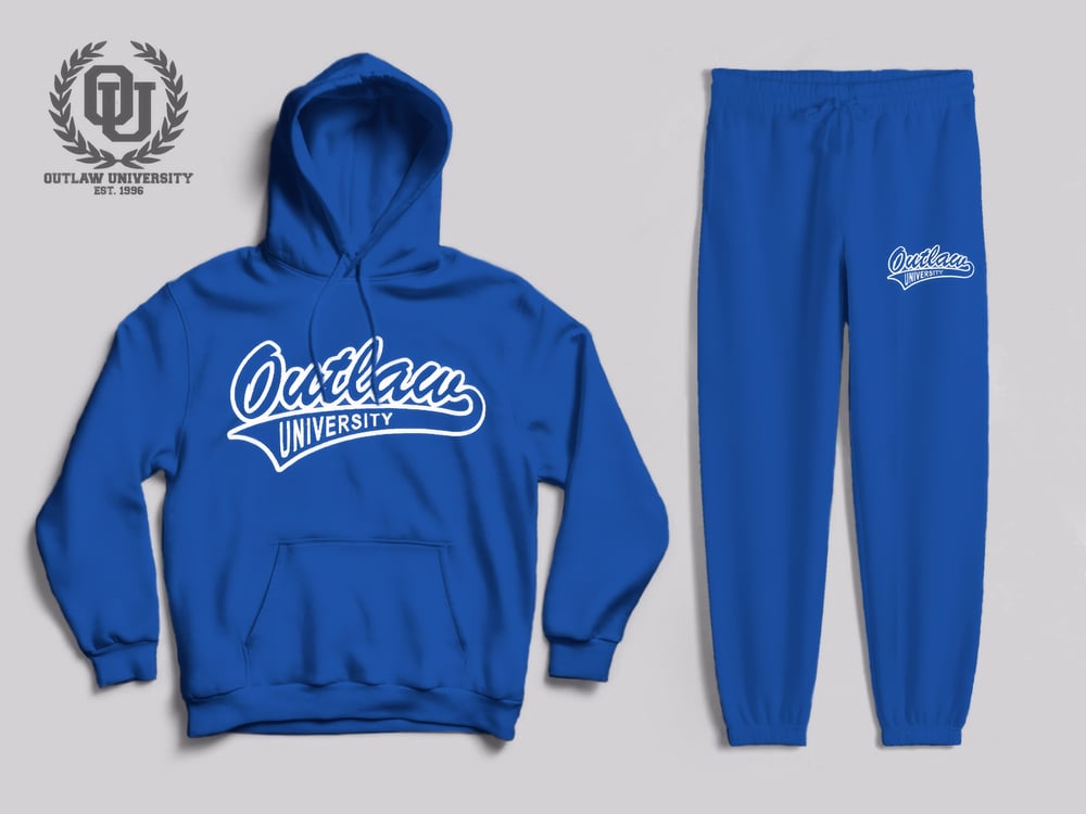 Image of Outlaw Flavors Unisex sweatsuit comes in - Mint, Olive, Sky Blue, Royal blue, Nude