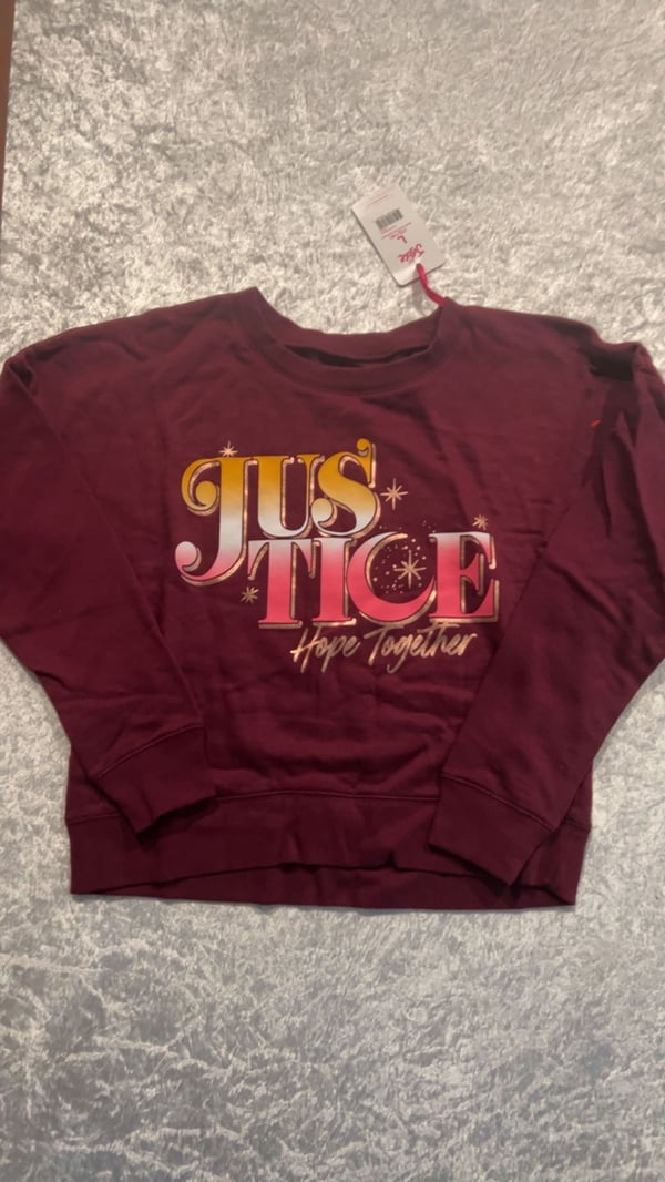 Image of JUSTICE Sweatshirt/ Maroon 