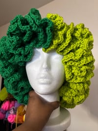 Image 2 of Green Ruffle Hat -Large