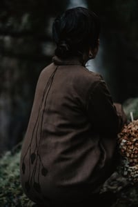 Image 3 of Quiescenza • Brown linen and organic cotton dress