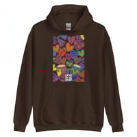 Image 2 of LOVEDCGOGO "LOVE HEARTS CRANK" Dark Unisex Hoodie (see color options)