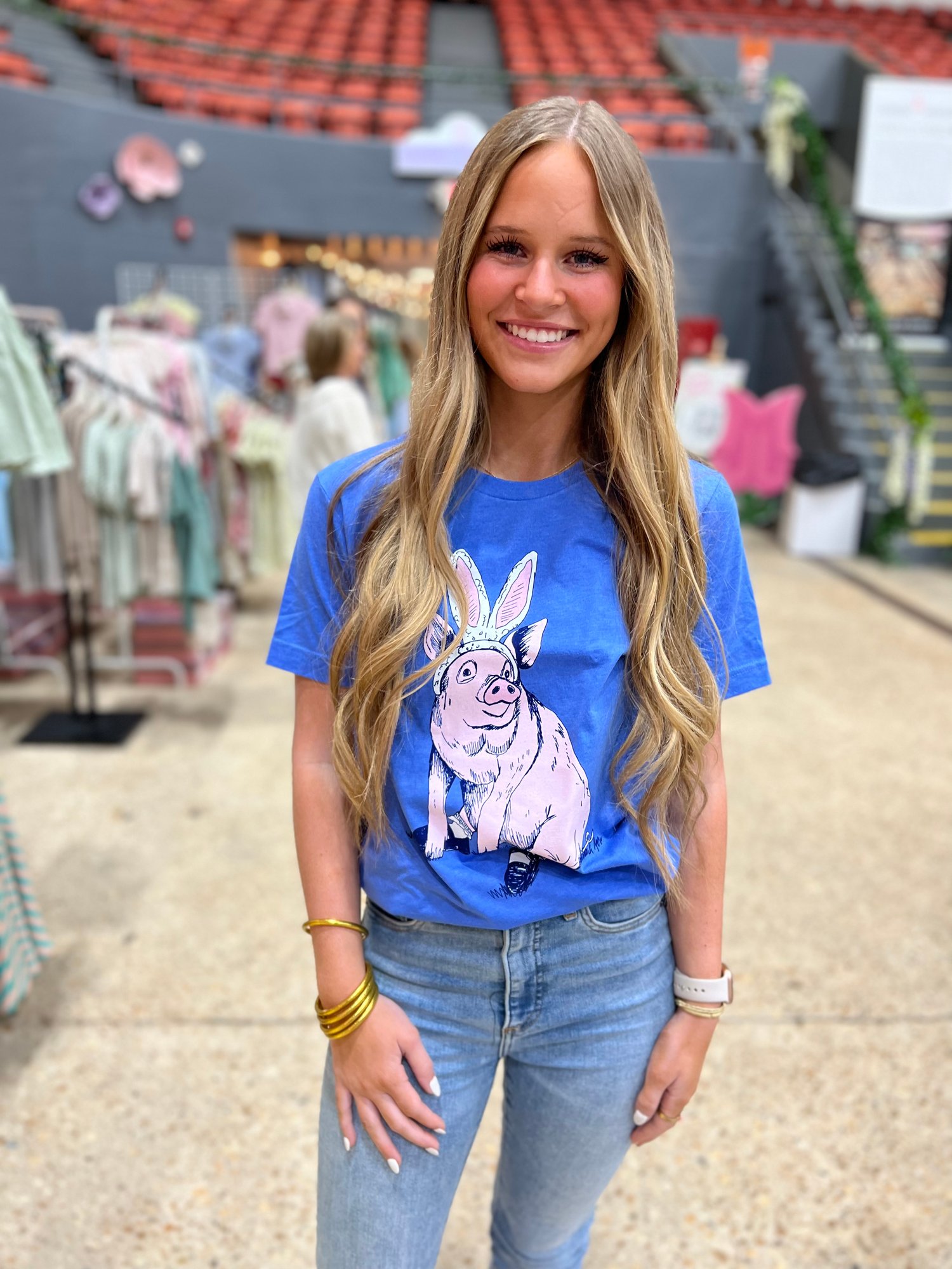 Image of Adult Pig Bunny Tee 