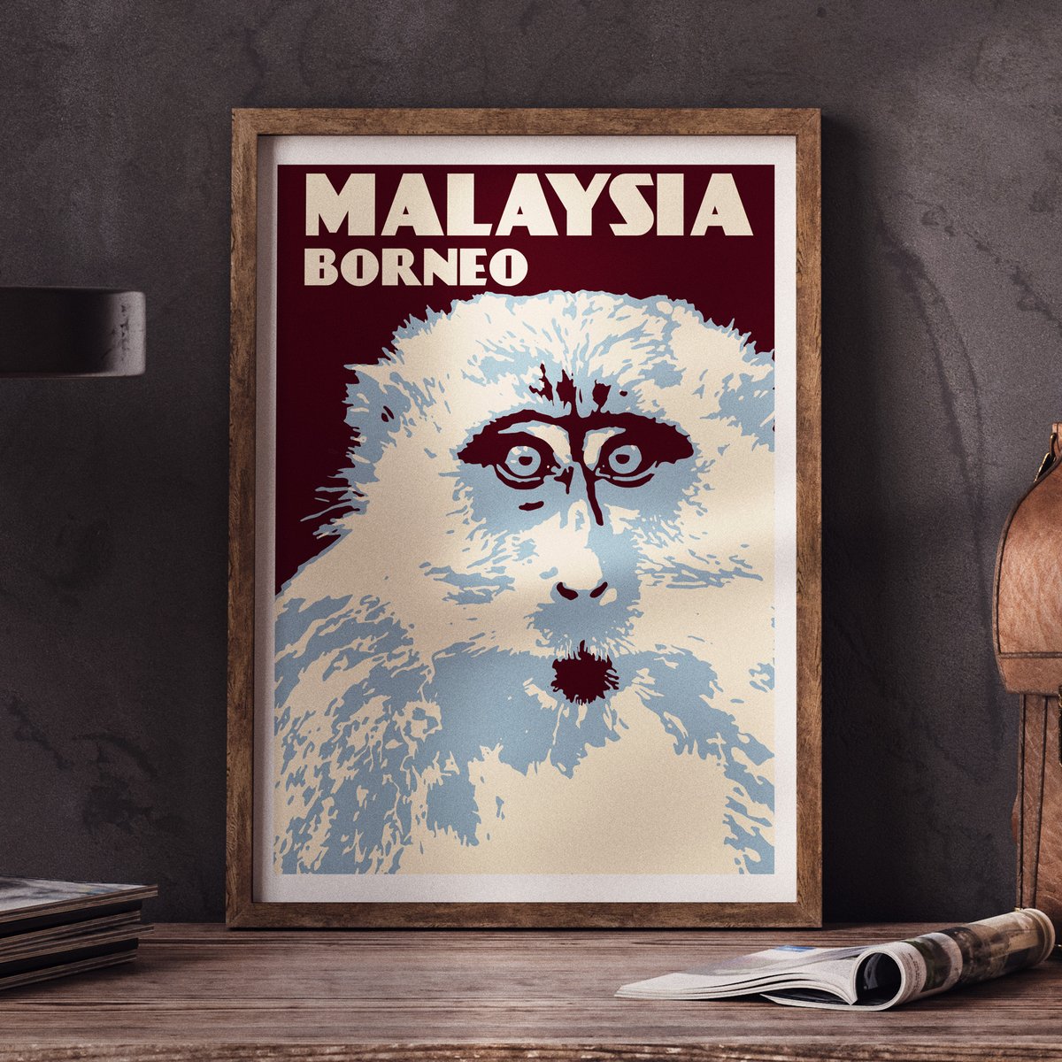 Image of Vintage poster Malaysia - Borneo - Fine Art Print 