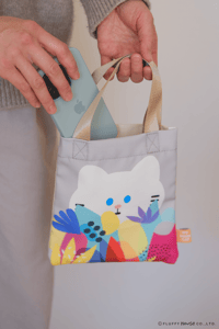 Image 3 of My Home Cat Mini Canvas Tote Bag