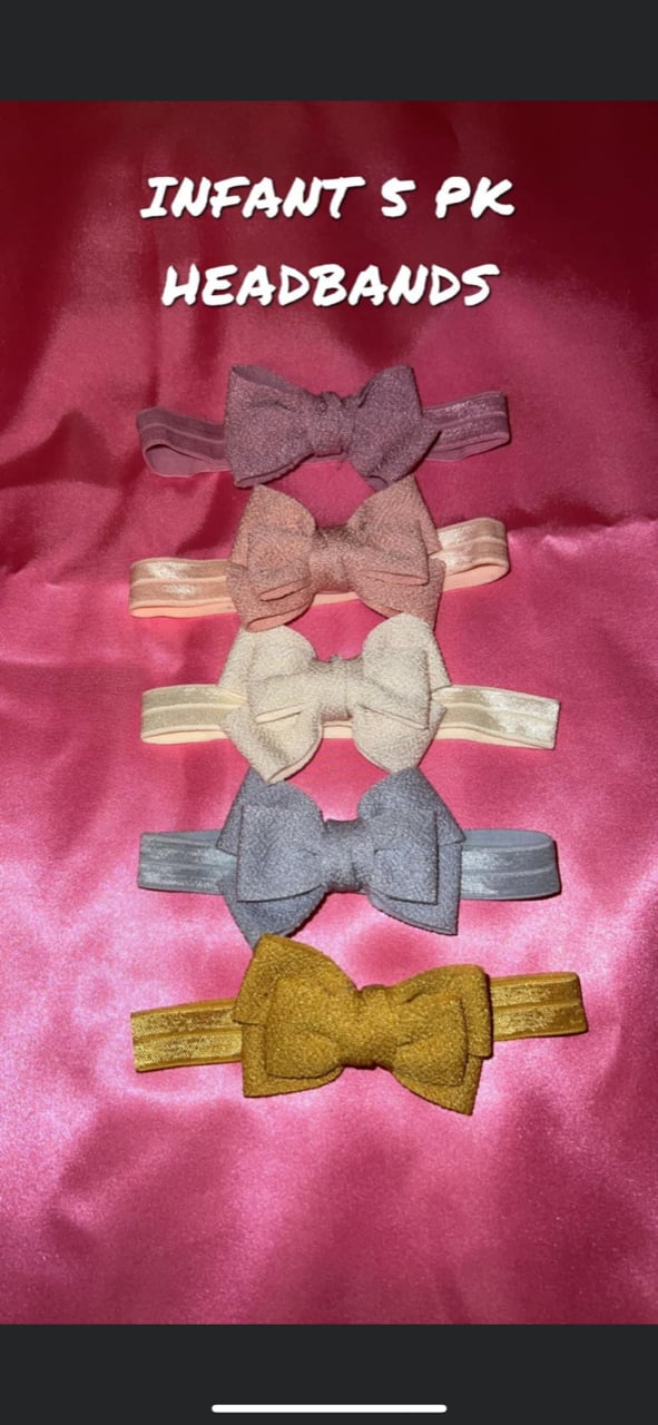 Image of Infant Headbands 5 pack