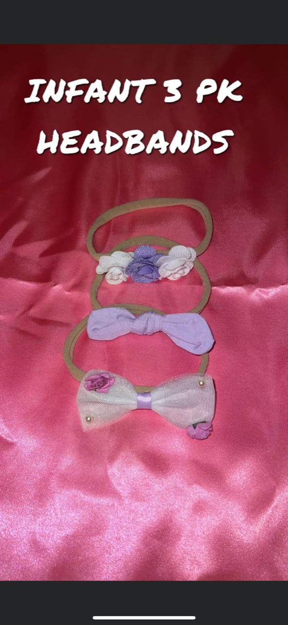 Image of Infant Headbands 3 pack (purple)