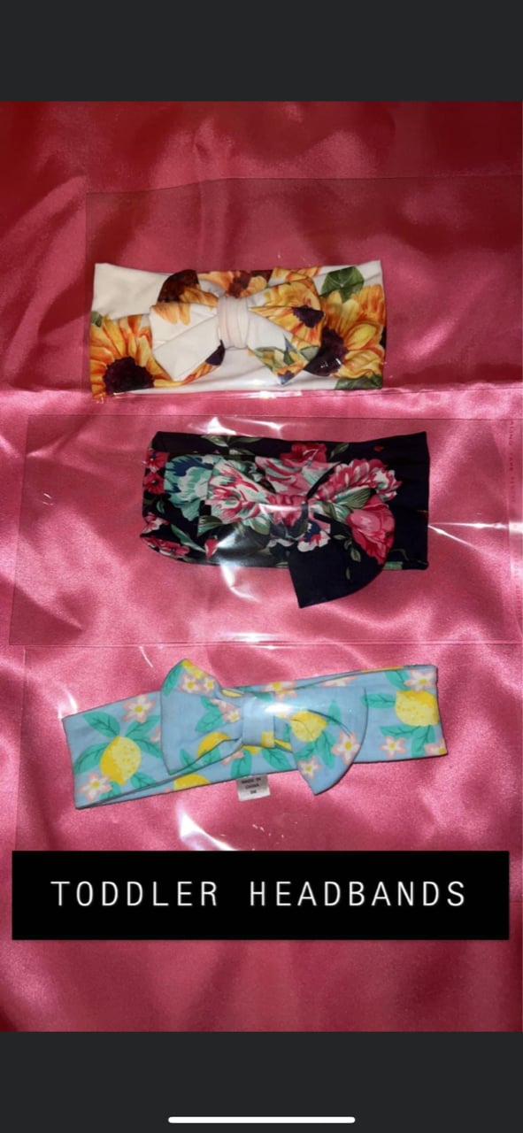 Image of Toddler Headbands 3 packs (flowers)