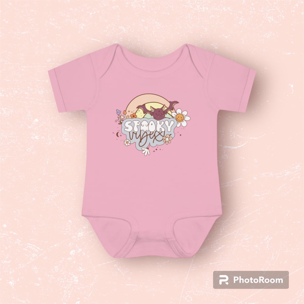 Image of Spooky vibes Baby Rib Bodysuit