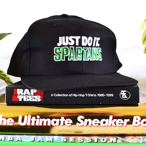 Image of Vintage 1990's Michigan State Spartans Nike Just Do It Snapback Hat