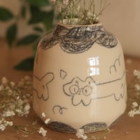 Image 4 of 'Silly Sketch Kitty' Bud Vase