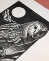 'In Nights Stillness' Limited Edition  Linoprint