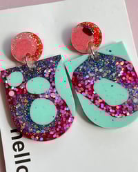 Image 2 of Louise Dangle Stud Multi