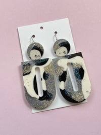 Image 1 of Stella Statement Dangle Black & White