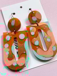 Image 2 of Stella Statement Dangle Turquoise & Bronze