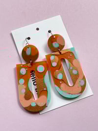Image 1 of Stella Statement Dangle Turquoise & Bronze