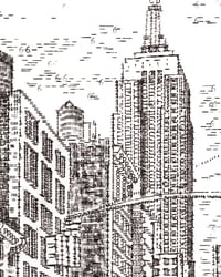 Image 4 of PRE ORDER Empire State Building, New York Print Hand-Signed Typewriter Art