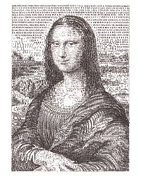 Image 1 of PRE ORDER Mona Lisa Hand-Signed A4 Print Typewriter Art 