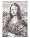 Mona Lisa Signed A4 Print Typewriter Art 