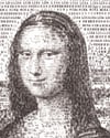 Mona Lisa Signed A4 Print Typewriter Art 