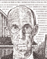 Image 4 of PRE ORDER American Gothic Print Hand-Signed Typewriter Art