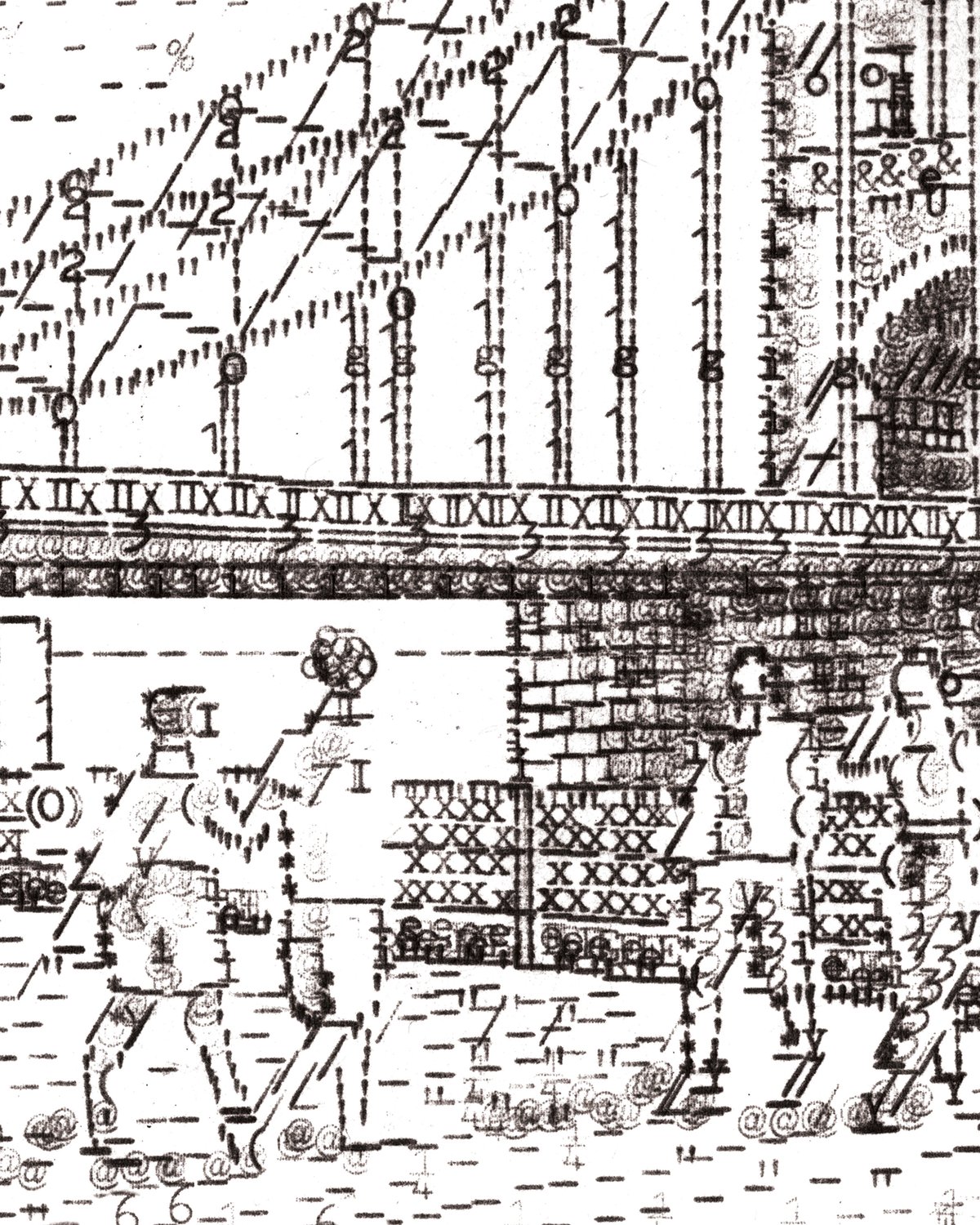 Image of Tower Bridge Signed Limited Edition of 200 Print Typewriter Art 