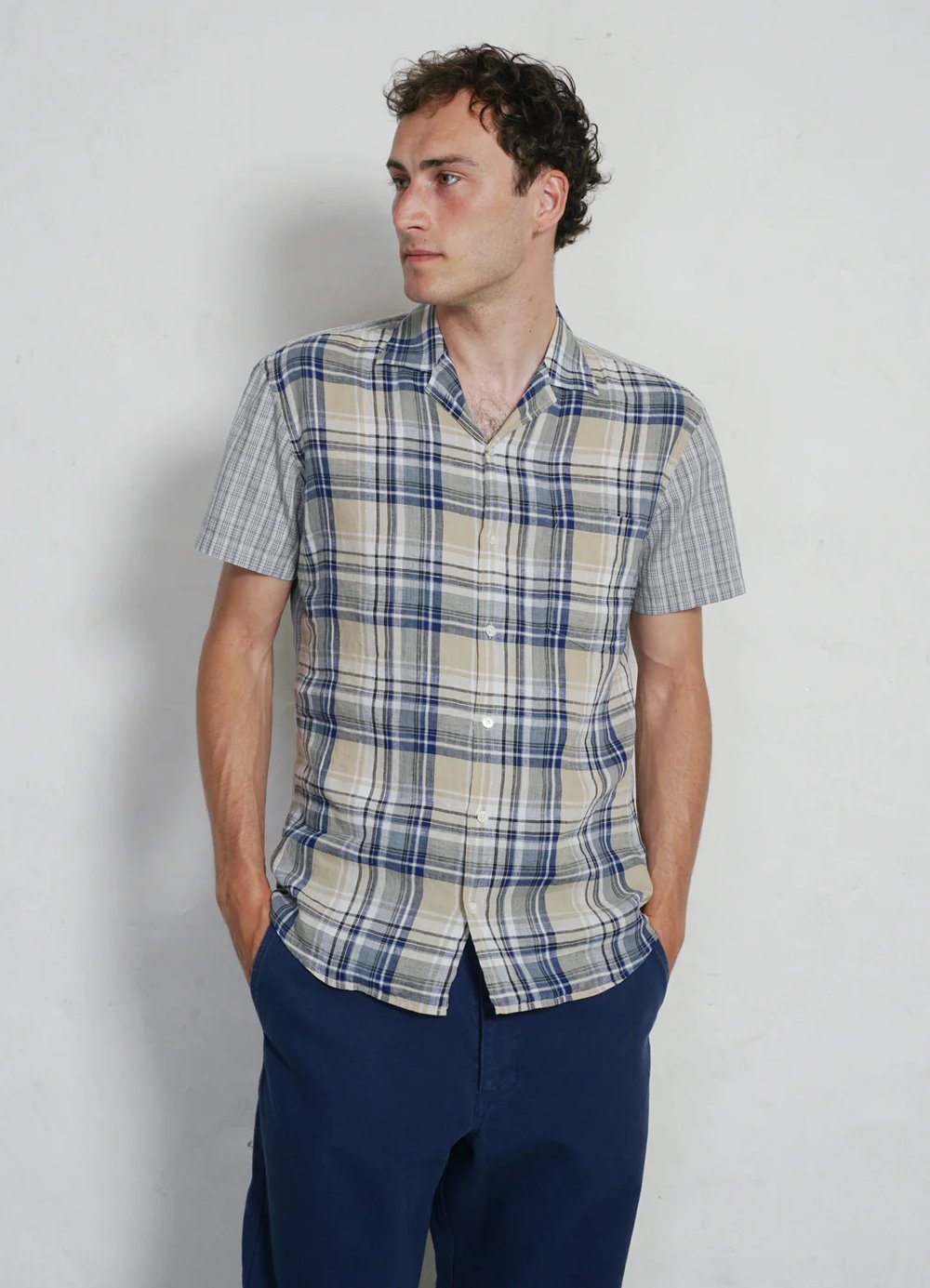 Hansen Garments JONNY | Short Sleeve Shirt | blue checks