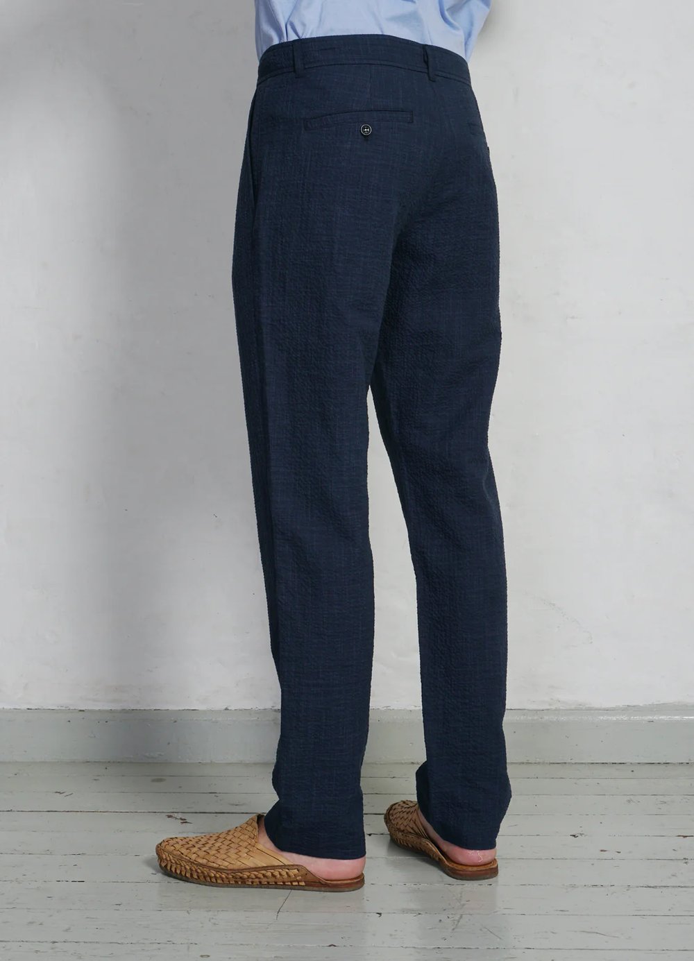Hansen Garments FRED | Regular Cut Trousers | crinkle blue