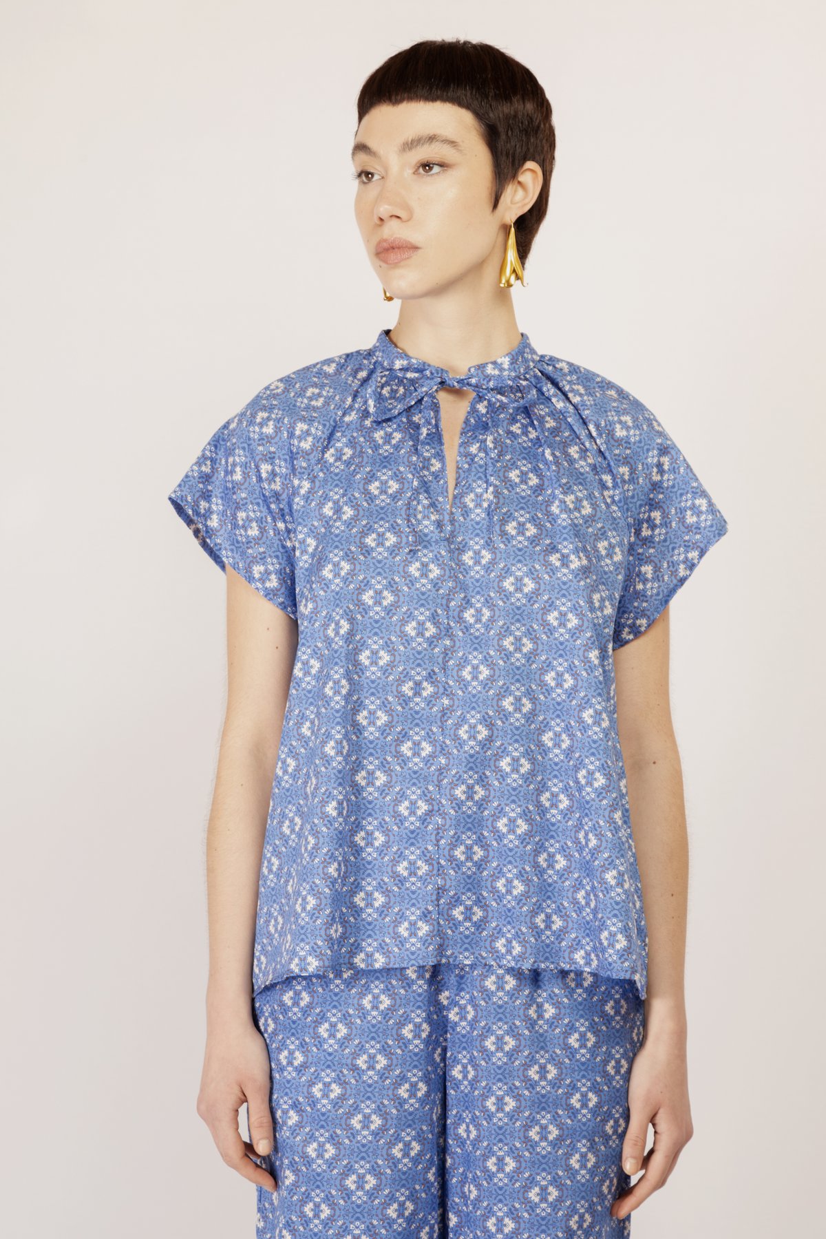 Image of CAMICIA MEDITERRANEO BANDANA BLU €137 - 50%